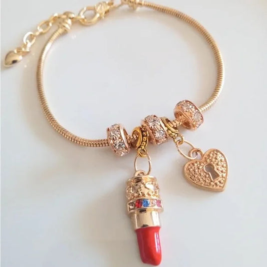 LIPSTICK CHARM BRACELET