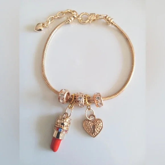 LIPSTICK CHARM BRACELET