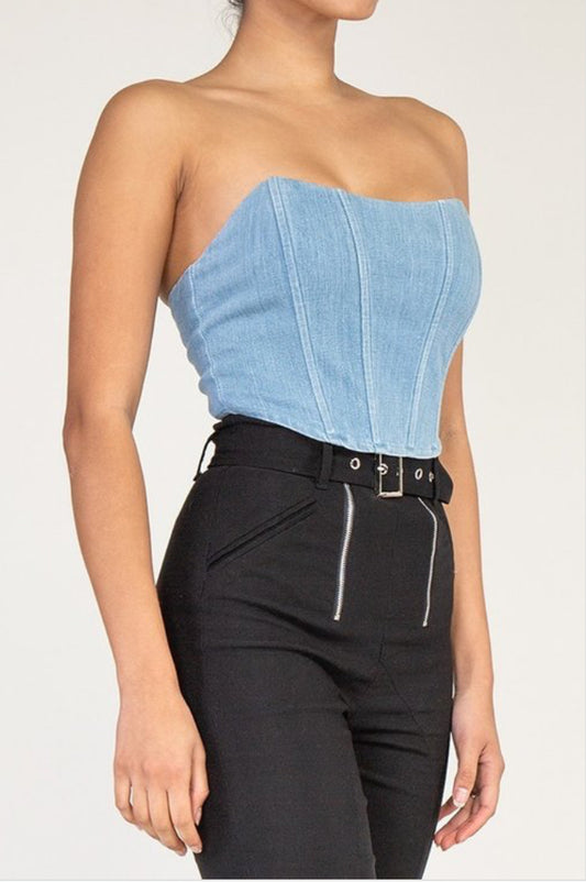 DENIM TANK TOP T0398.  PACKAGE 6 TOPS 2S 2M 2L.  $7.90 UNIT PRICE