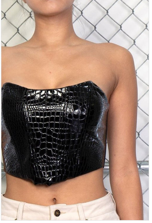 CORSET CROP TOP T8468.  PACKAGE T TOPS 2S 2M 2L.  $9.90 UNIT PRICE