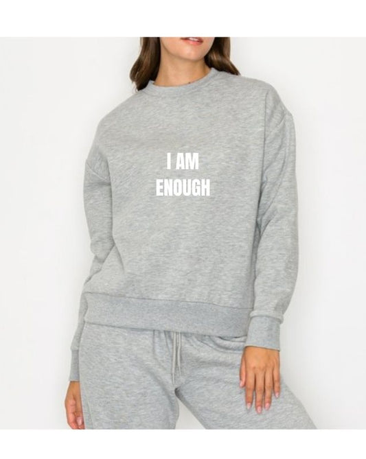 GRAPHIC SWEATSHIRT I AM ENOUGH